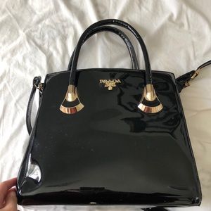 Prada logo black bag